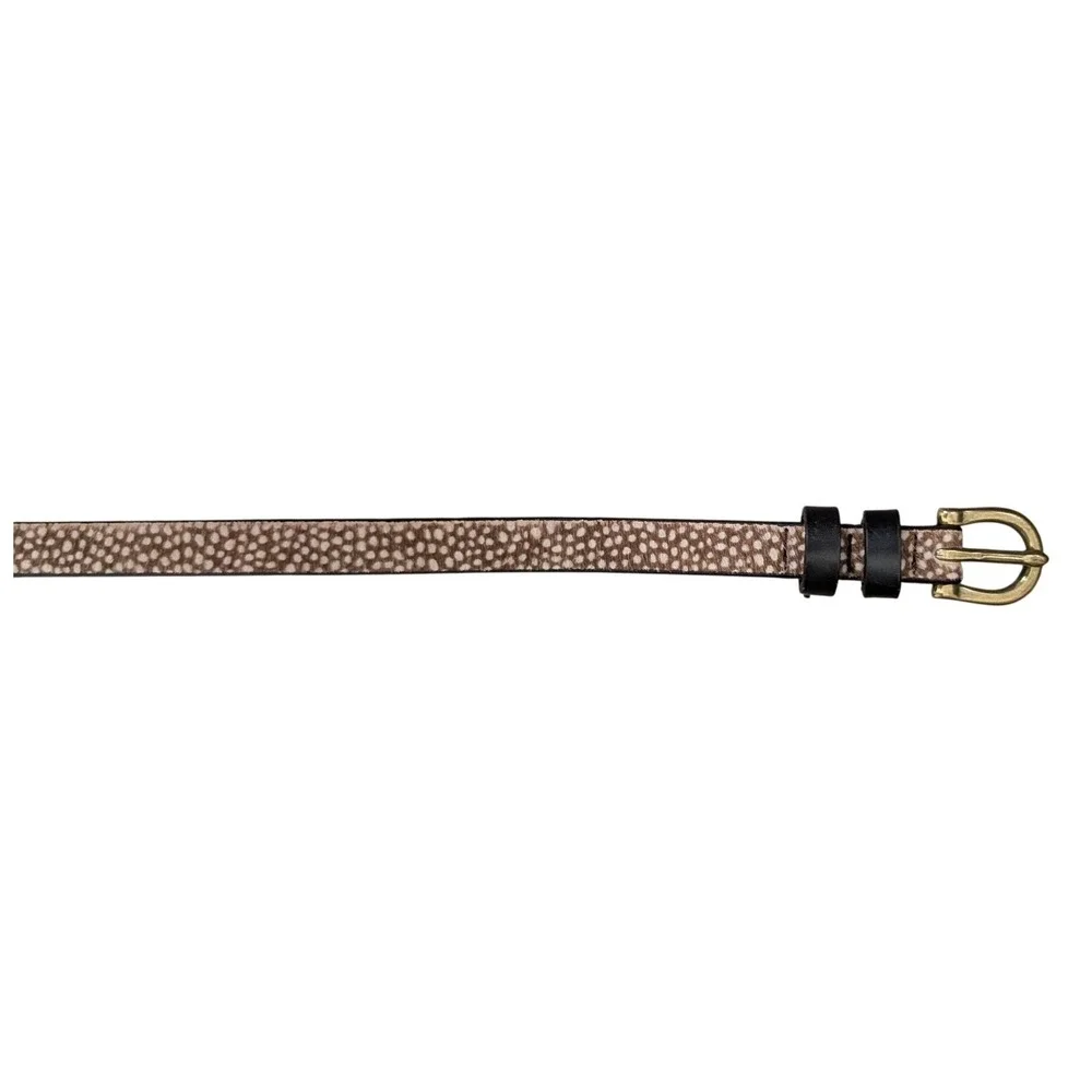 Loft Hair On Deerprint‎ Skinny Belt Women Small Boho Festival Western Minimalist